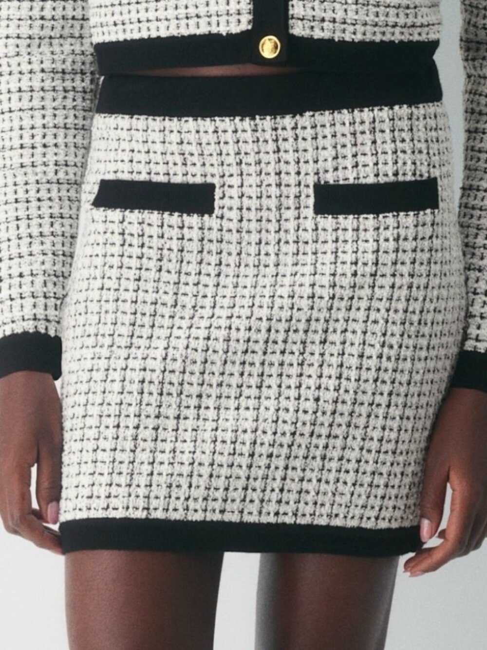 NWT Babaton Aritzia Betty Skirt (Size L) in Louisa Twd Lt Brch/Blk